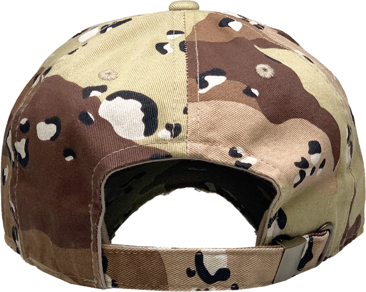 Desert Camouflage Distressed Vintage Baseball Cap Back View